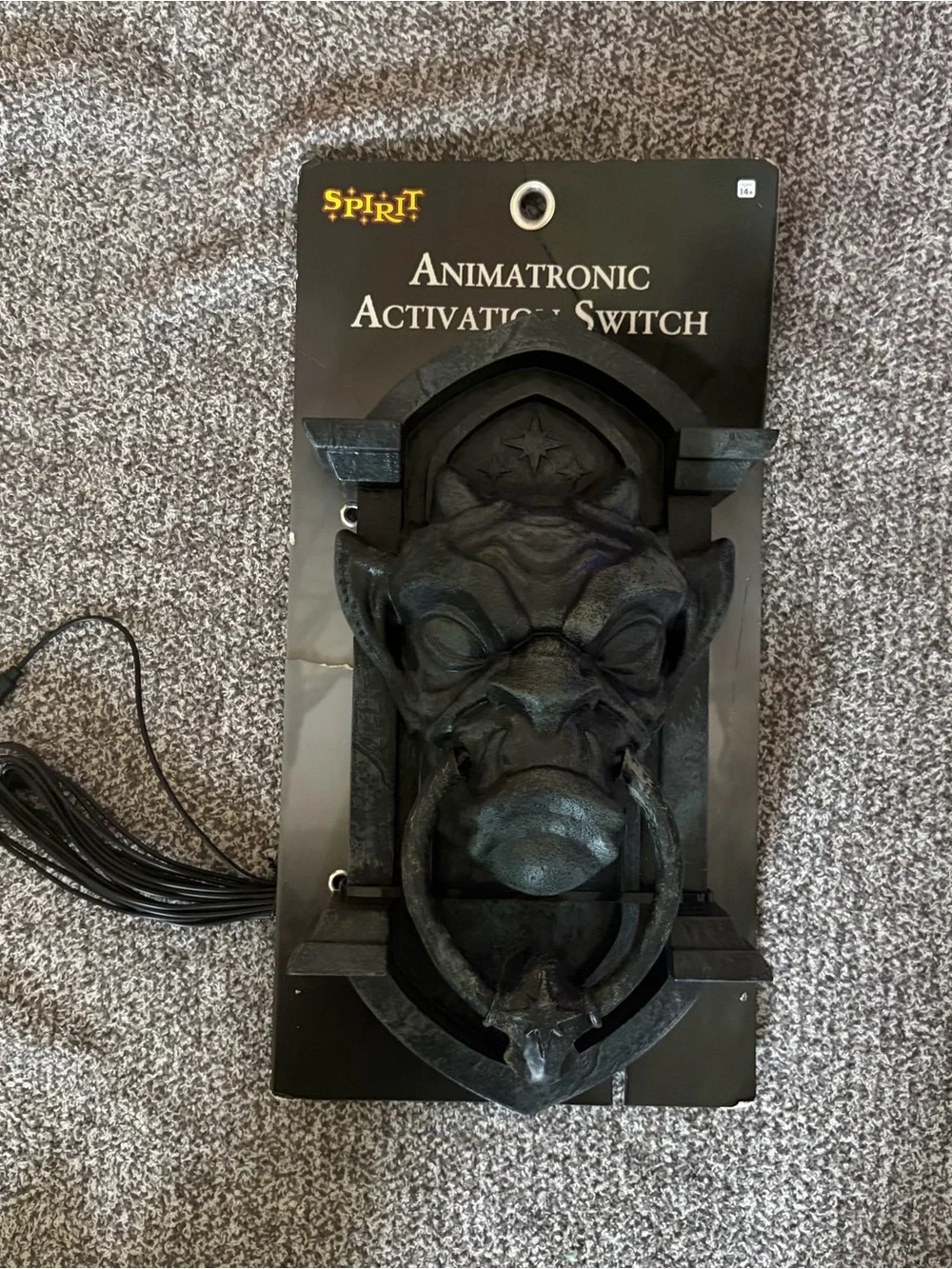 Spirit Black Gargoyle Animatronic Activation Switch Door Knocker